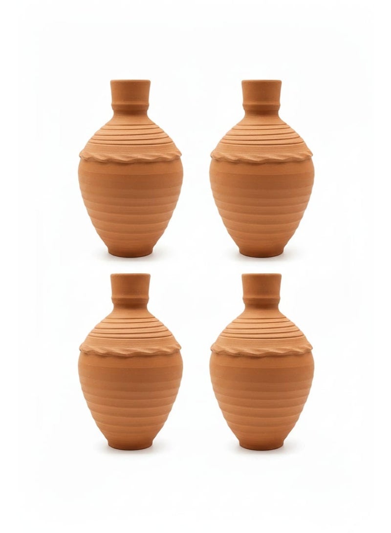 مجموعة من 4 أوانٍ فخارية مصنوعة من طين مكة. - Image 1